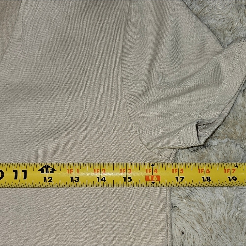 Rachel Zoe V-Neck Beige Tan Short Sleeve Cotton T-shirt Dress Sz Small - Picture 7 of 8